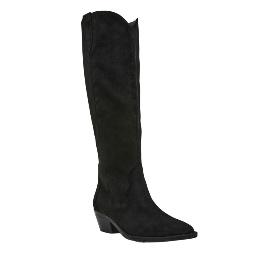 DV by Dolce Vita Western Boots Women’s 7 Black Cap Toe Faux Suede Ankle NWOB